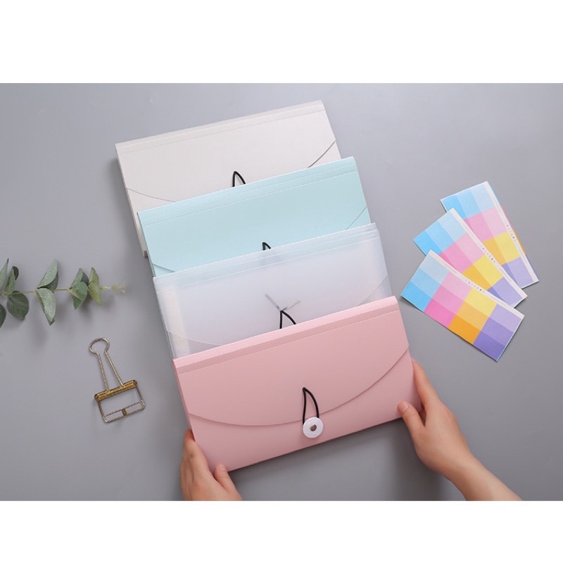 Pastel Color Series Multi-function Expanding File Pocket envelope
