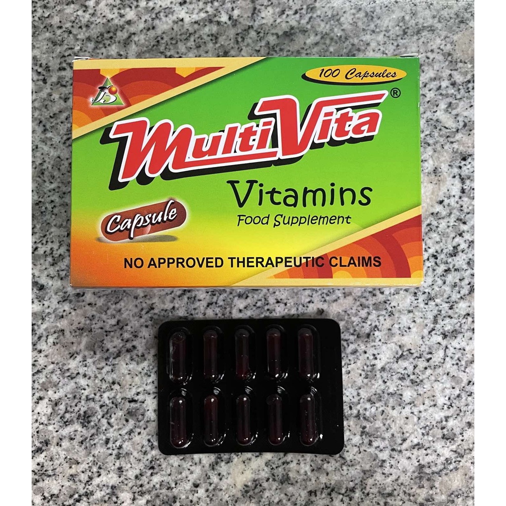 Multivita Multivitamins Box of 100 Capsules FDA APPROVED Shopee