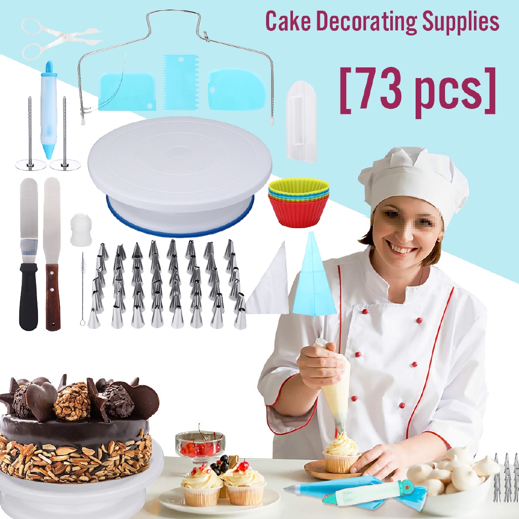 73pcs Set Cake Decorating Tools Baking Supplies Kit Shopee