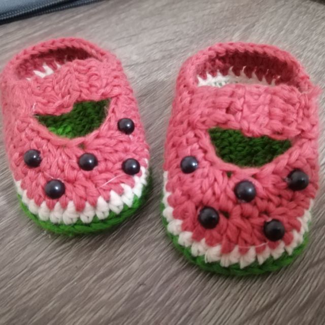 watermelon baby shoes