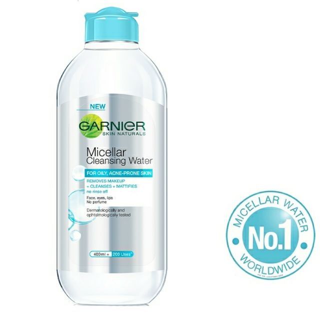 blue micellar water garnier