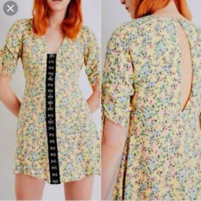 topshop yellow dress