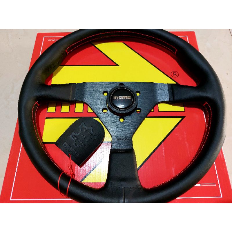 Momo Steering Wheel Red Stitch Classic V2 Monte Carlo Dead Match 14inchflat Microfiber Leather Shopee Philippines