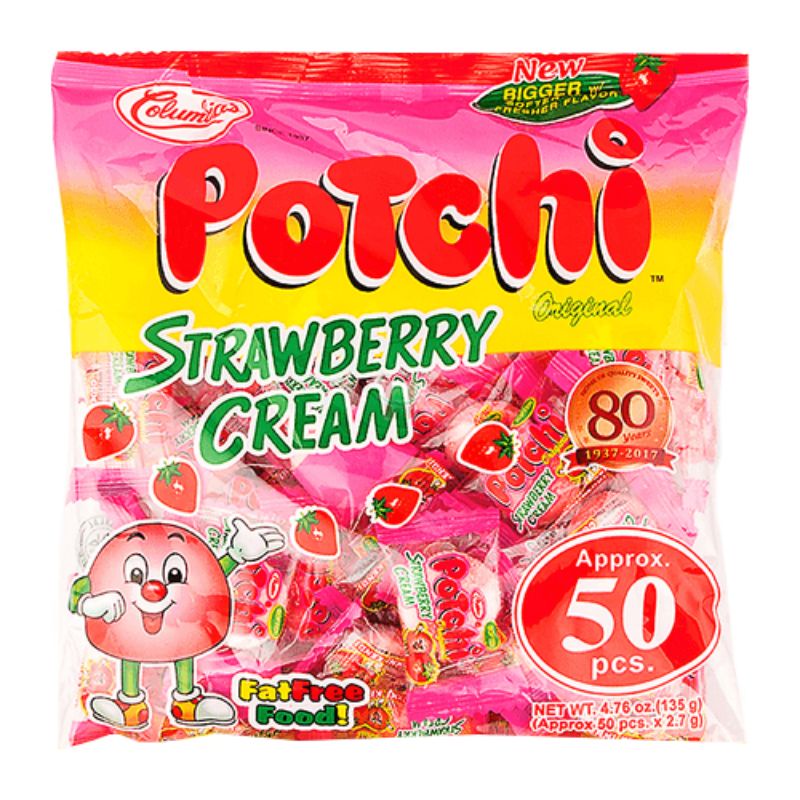 POTCHI Strawberry Cream Soft Candy (Approx. 50pcs) Shopee Philippines