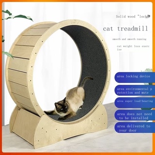 ▼✺◈Pet cat treadmill running wheel solid wood climbing frame large toy Debon upstairs
