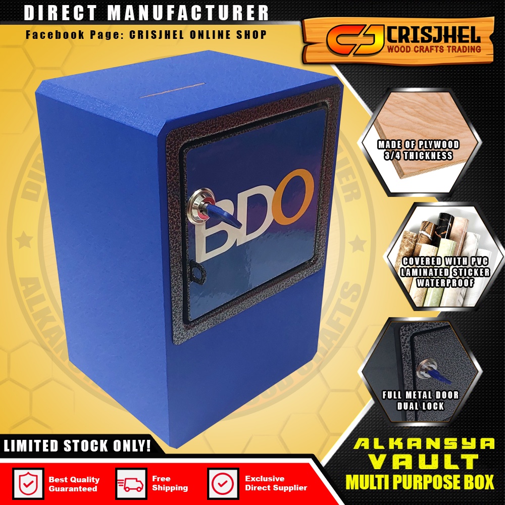 BIGBDO BANK LOGO DESIGN alkansya vault multi purpose safety box direct