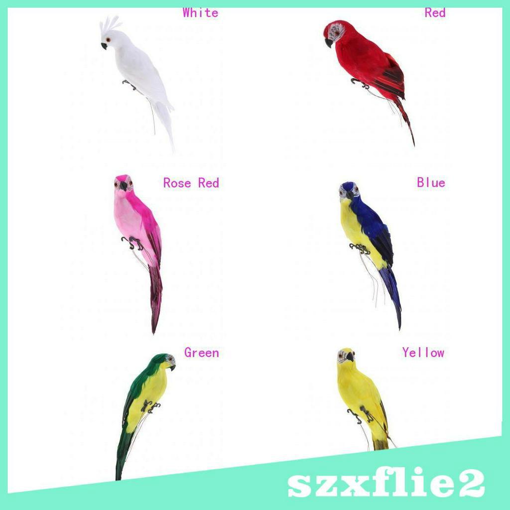 Hot sale  Realistic Macaw Parrot Artificial Feather Bird Animal Ornament Toy