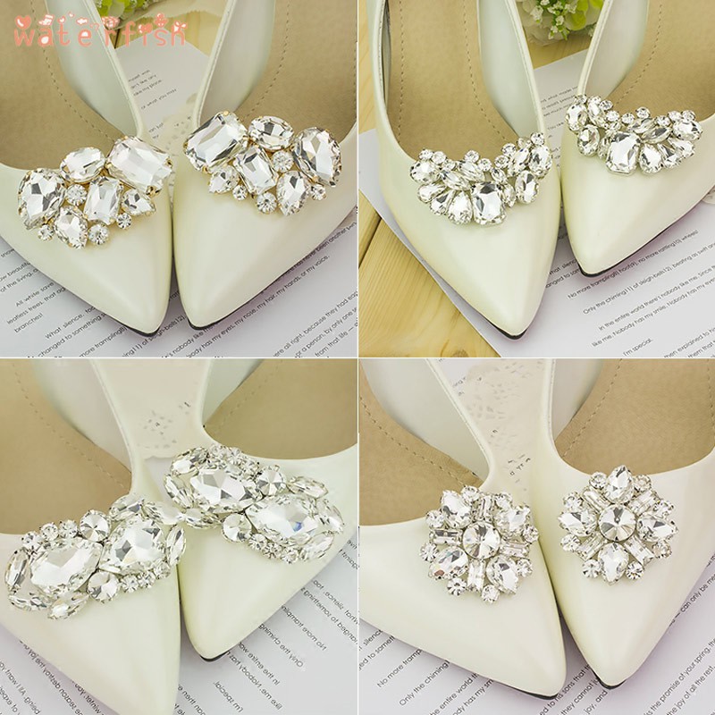 1 Pair Bridal Wedding Shoes Cips Decor Shoe Clip Crystal