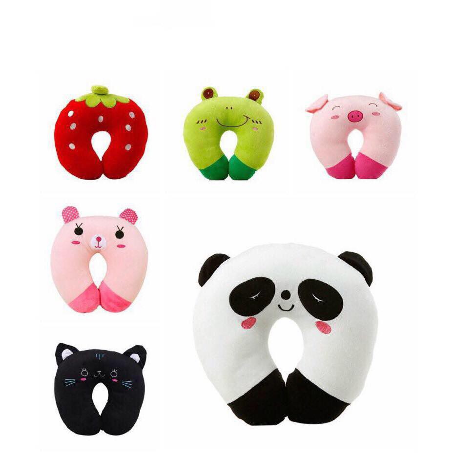 Soft Plush Cartoon Animal U Shaped Car Travel Neck Pillow Shopee