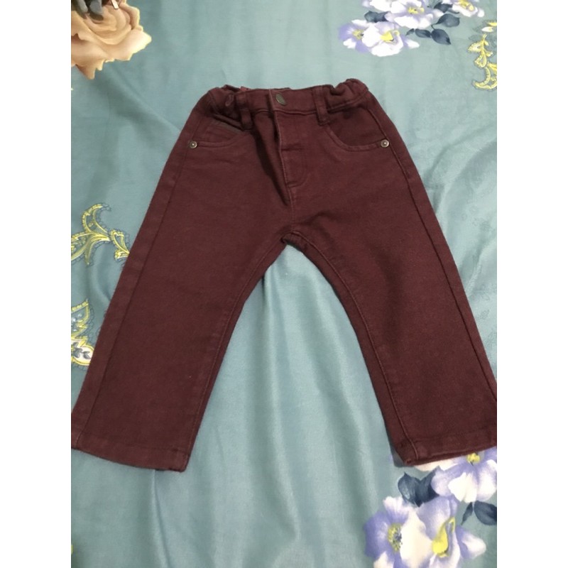 maroon baby pants