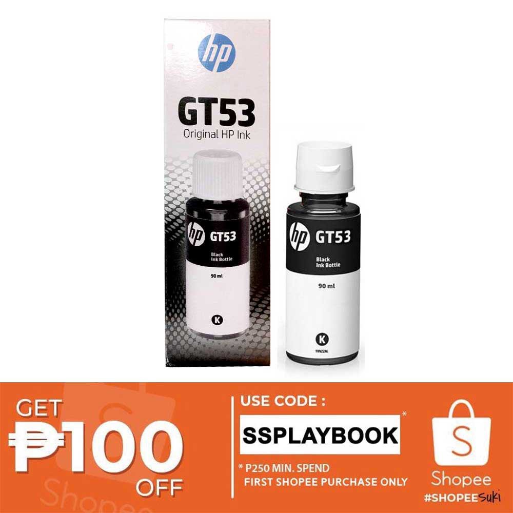 HP GT53 90ml Black Original Ink Bottle (1VV22AA) Shopee Philippines