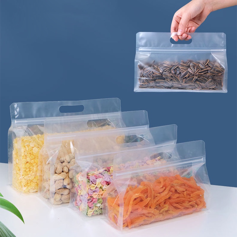 Ziplock Storage Bags Fresh Double Zipper Bag Reusable Fridge Food Zero