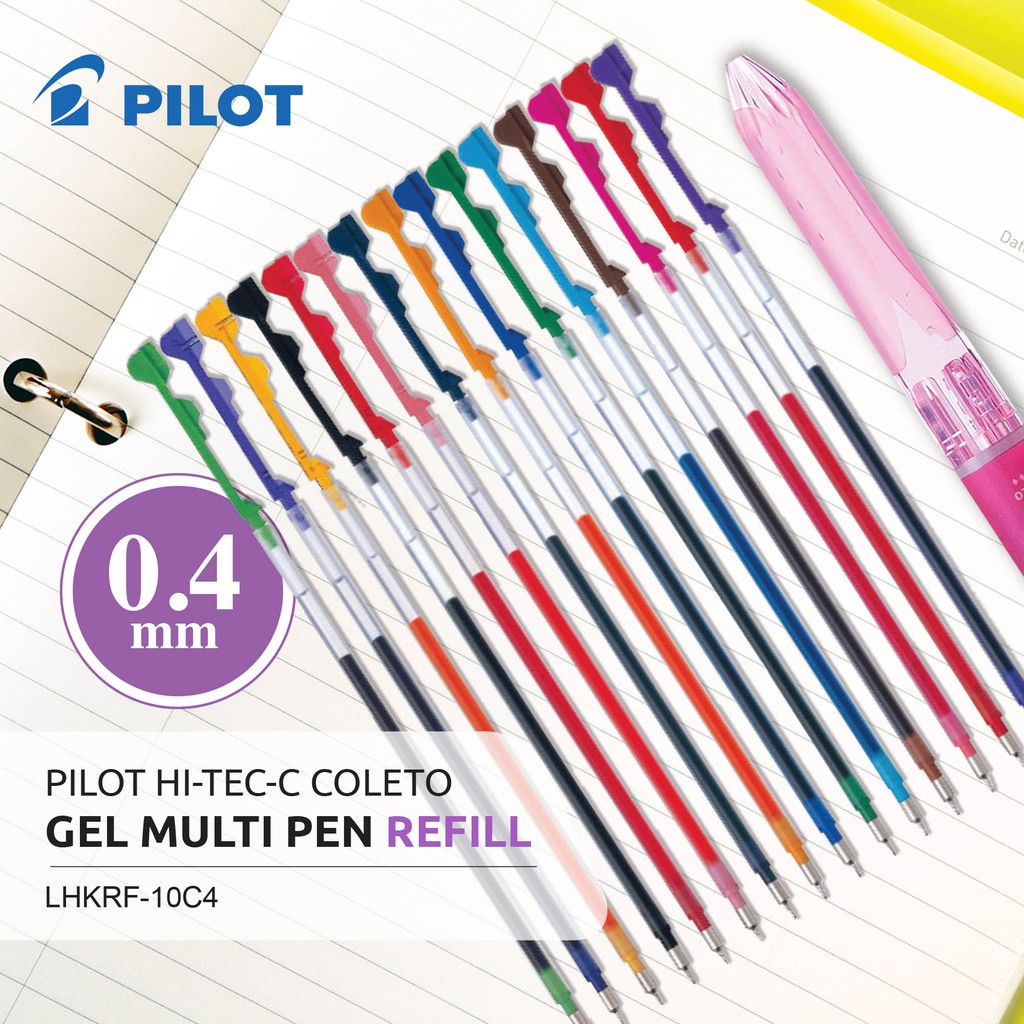 Pilot LHKRF10C4 HiTecC Coleto Refill 0.4mm Mr. Paper Shopee