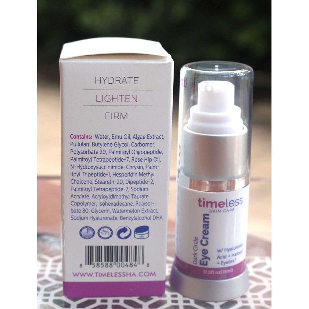 timeless dark circle eye cream
