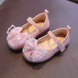 Oubei girl babyshoe2021summer Thin Closed Toe Princess Baby Shoes Girls Soft Sole Shoes Cute Hollow Sandals Girls' Leather Shoes Baby Girl Soft Bottom Toddler Shoes 2021 New Bow Spring Shoes Square Head Girl Princess Shoes