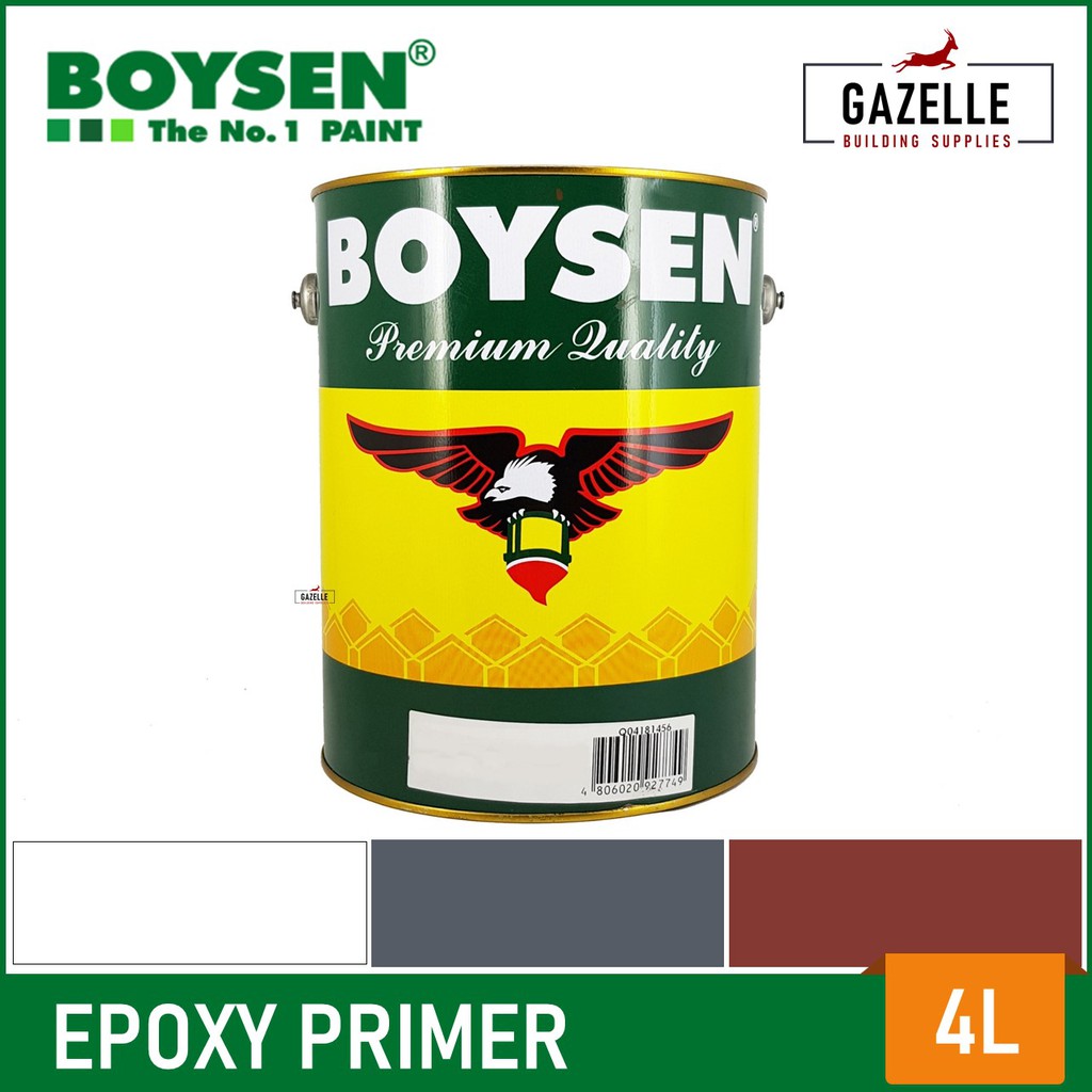 Boysen Epoxy Primer 4L w/ Curing Agent 3 Colors White / Red Oxide / Gray Shopee Philippines