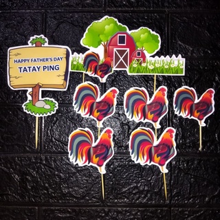 Manok Na Pula Sabungero Cake Topper Set Shopee Philippines