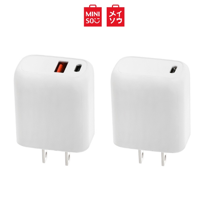 Miniso 20W PD Fast Charge w/ Single USB Port and 20W PD+QC Fast Charge w/ USB+TypeC Ports