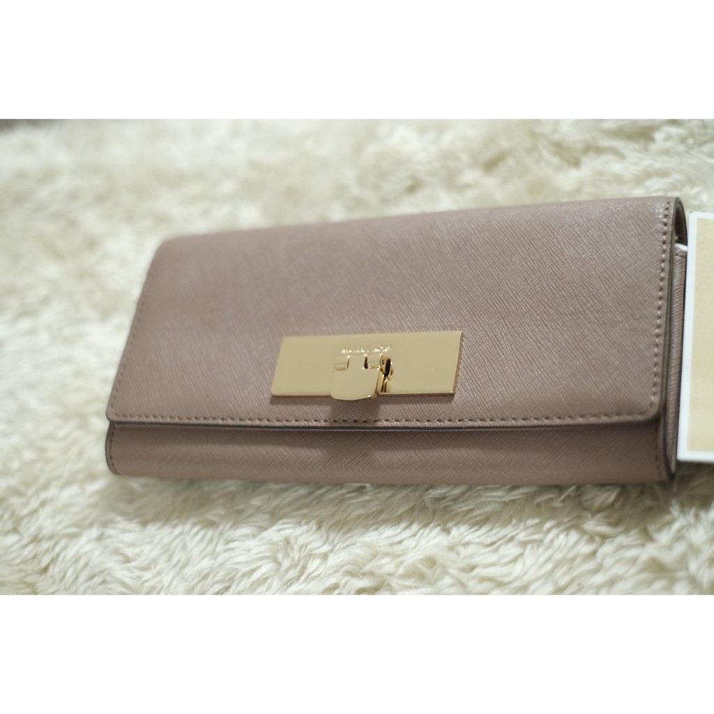 Michael Kors Callie CarryAll Wallet (Pink & Gold) | Shopee Philippines