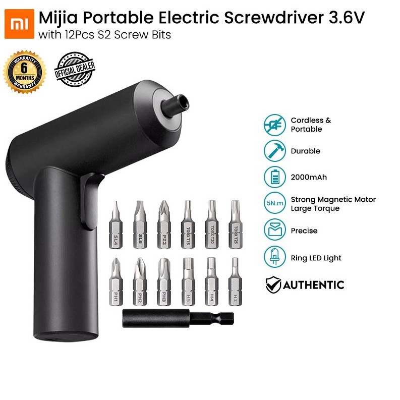 Mi Cordless Rechargeable Portable Electric Screwdriver Set Screw Driver