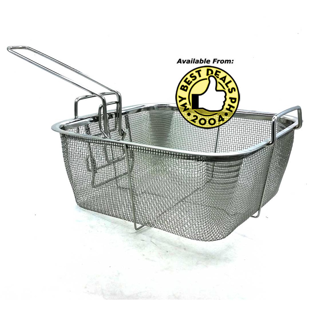 Rectangular Deep Frying Basket Strainer with Collapsible Handle Shopee Philippines
