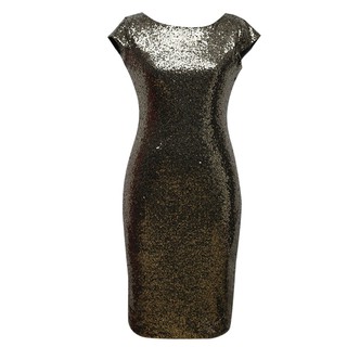 HNWomen's Sparkle Glitzy Glam Sequin Short Sleeve Flapper Party Club Dress #6