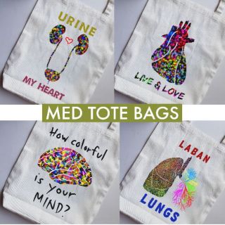 Med Totes - Canvas Tote Bag - Gift for Doctors, Nurses, Med Students - Med Bag