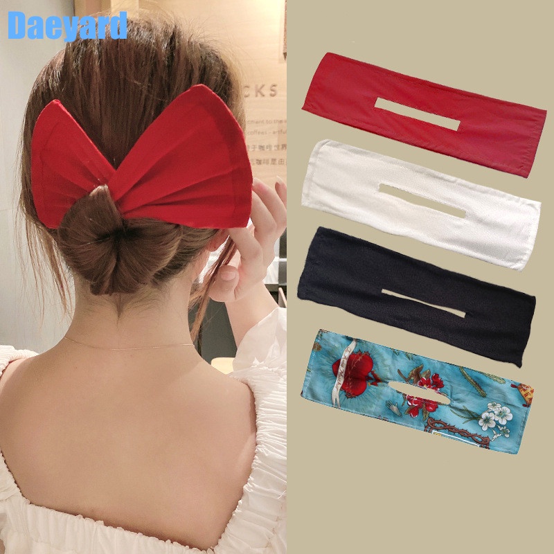 Fashion Korean Elegant Ball Hair Clip Female Lazy Bow Hair Bun Shopee