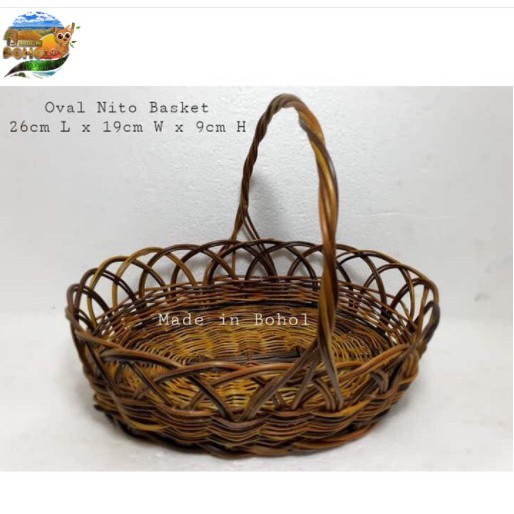 Nito Oval Basket Multi Purpose Woven Wicker Handicraft Native Shopee Philippines