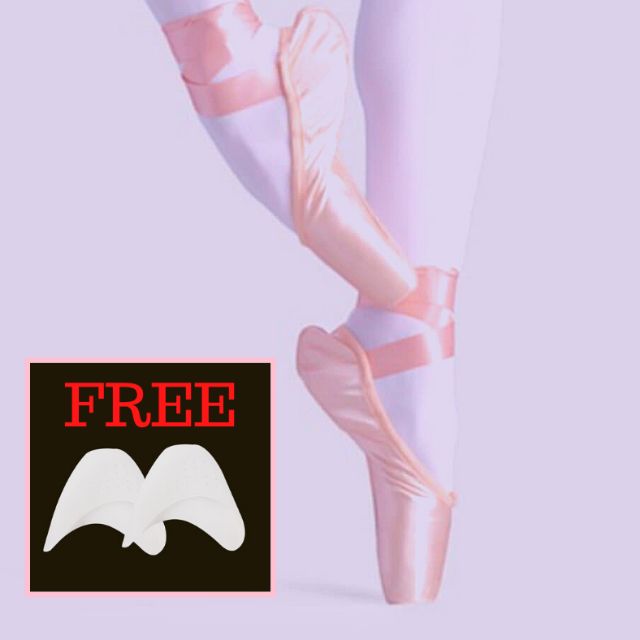 ballet shoes with ribbons attached