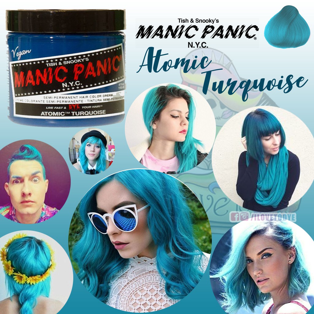 Atomic Turquoise Manic Panic Semi Permanent Turquoise Hair Dye Ilovetodye Shopee Philippines