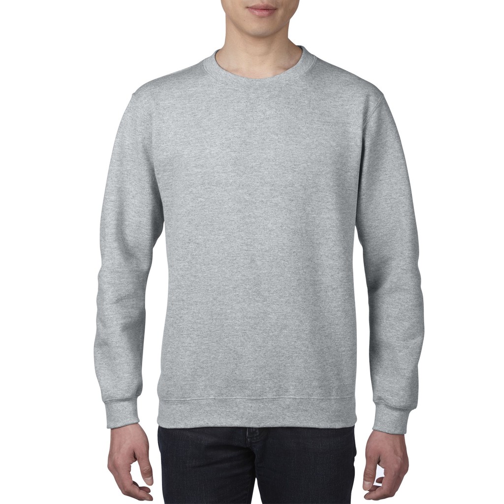 Gildan Heavy Blend Adult Crewneck Sweatshirt (Sport Grey) Shopee