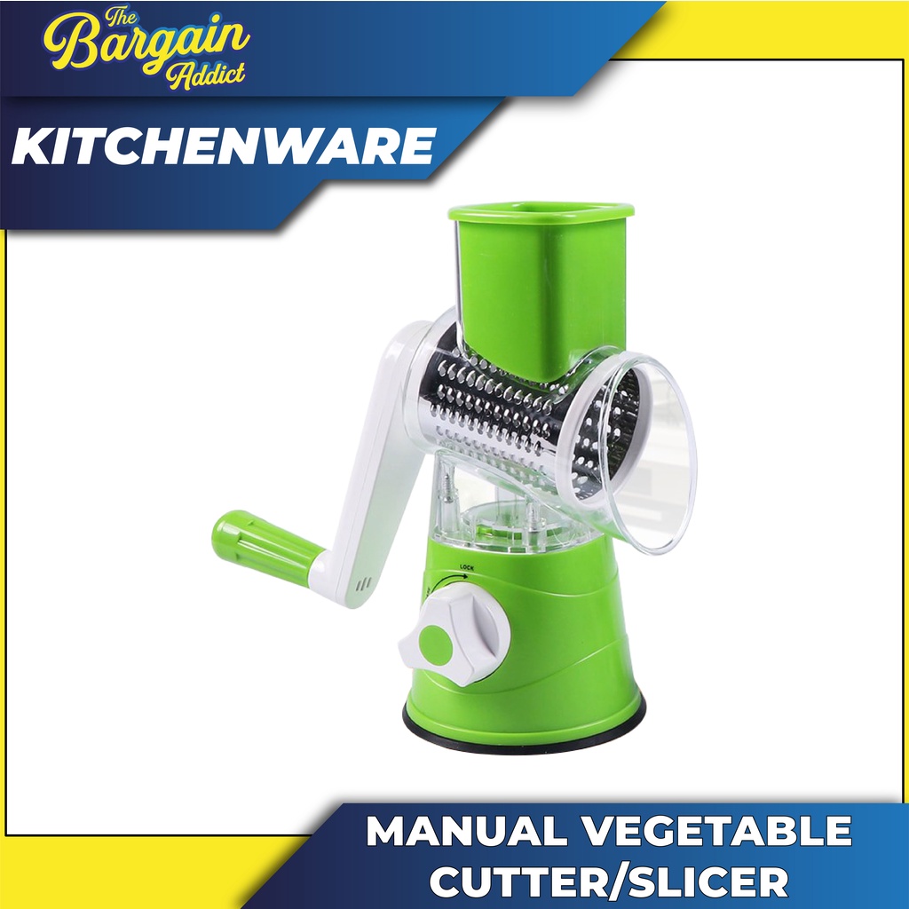 Manual Vegetable Cutter Slicer Multifunctional Round Mandoline Slicer (GREEN) Shopee Philippines