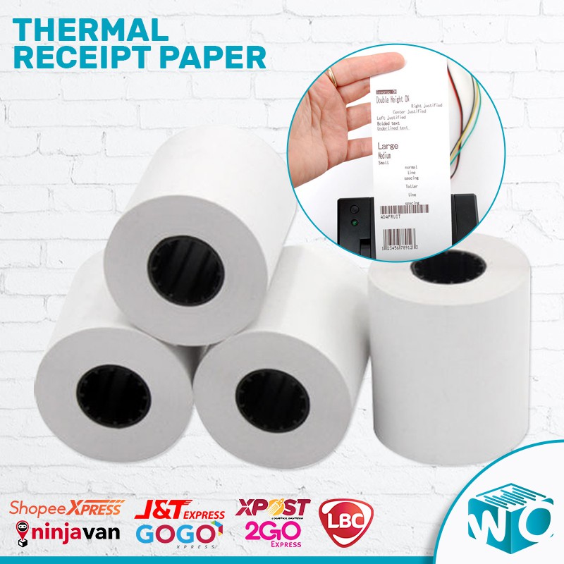 1 Roll Thermal paper 57mm x 50mm, 57mm x 40mm, 57mm x 30mm for POS