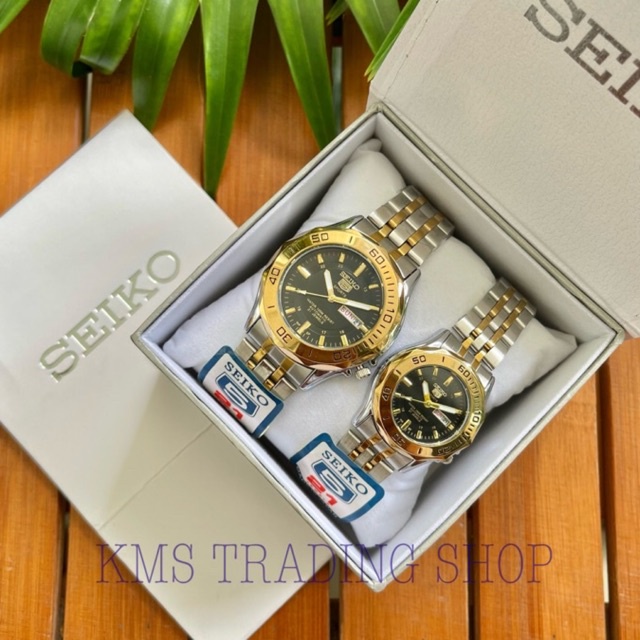 New Twotone Seiko 5 Automatic Hand Japan Movement for Men Watch w/Day & Date  ( Free Sieko Box ) | Shopee Philippines
