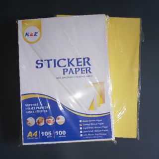 (100pcs) Printable Kraft sticker paper & sticker paper matte / glossy ...