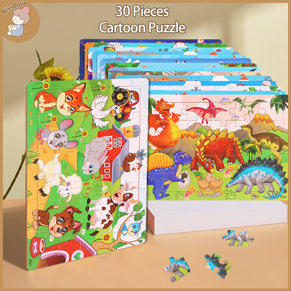 Kissdora Jigsaw puzzle for kids children education wood toy puzzle