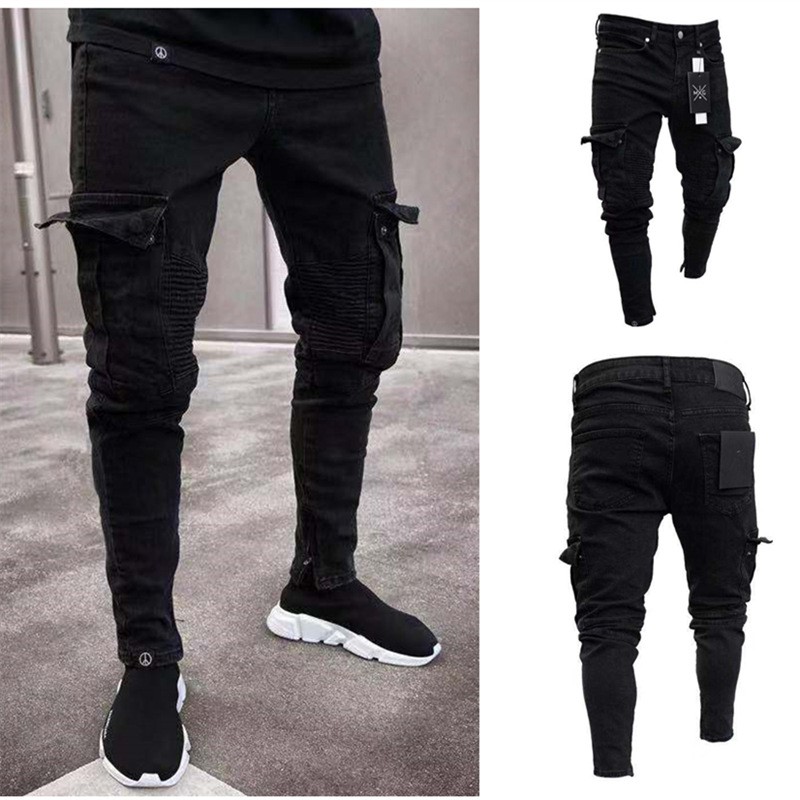 skinny black biker jeans