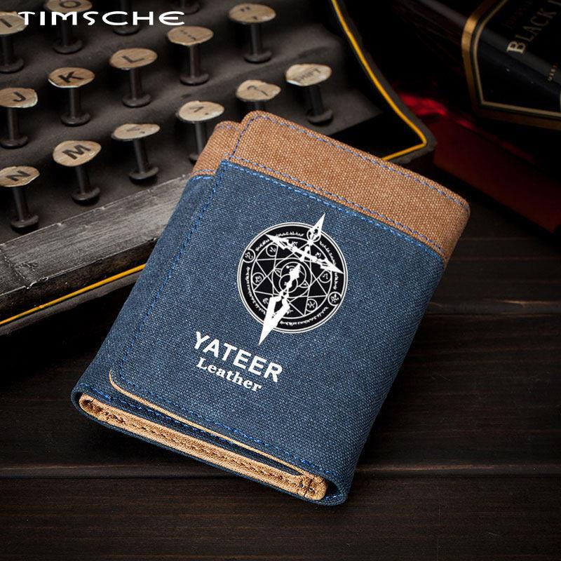 fgo anime game peripheral wallet black and white Joan of Arc fate men and women long and short models ins student change card bag tide brand