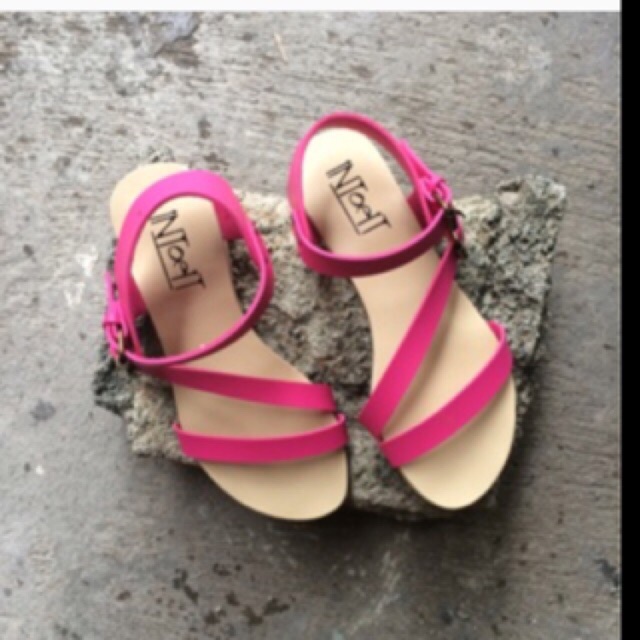 candy pink sandals