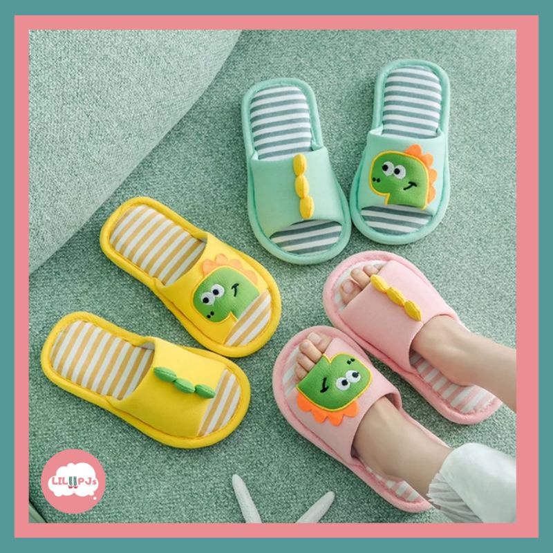 Dino Indoor Bedroom House Kids Slippers | Shopee Philippines