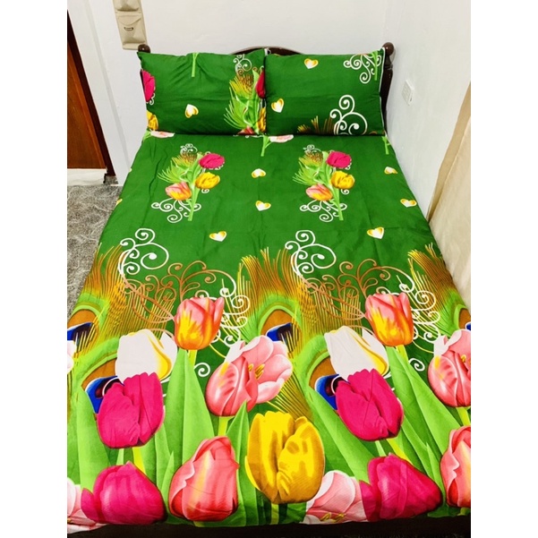 3in1 Premium Canadian Bedsheet (Queen Size) Shopee Philippines