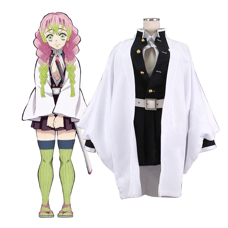 Cod Japan Anime Demon Slayer Kimetsu No Yaiba Kanroji Mitsuri Cosplay Costume Complete Outfit Shopee Philippines