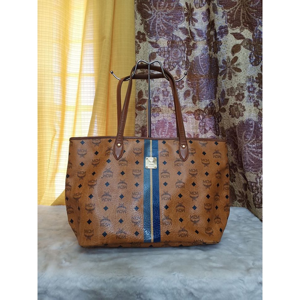 mcm cognac tote