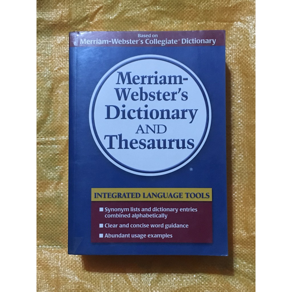 Preloved Merriam Webster S Dictionary And Thesaurus Shopee Philippines