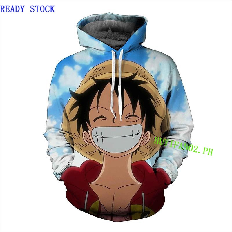 Anime One Piece Hoodies Jacket Pullover Unisex Sweatshirts Shopee Philippines