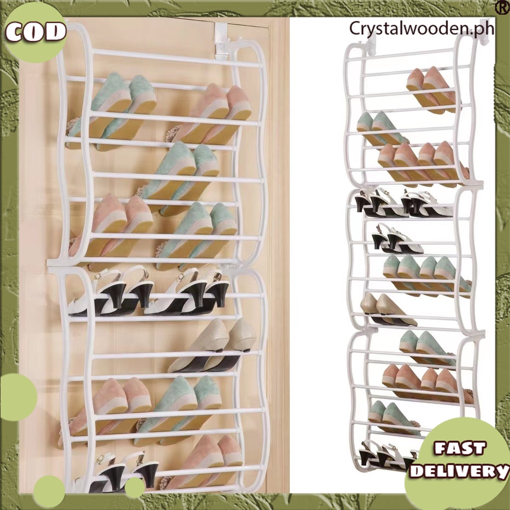 COD Over the door Shoe Rack 36 Pair Hanging Shoes organizer Wall