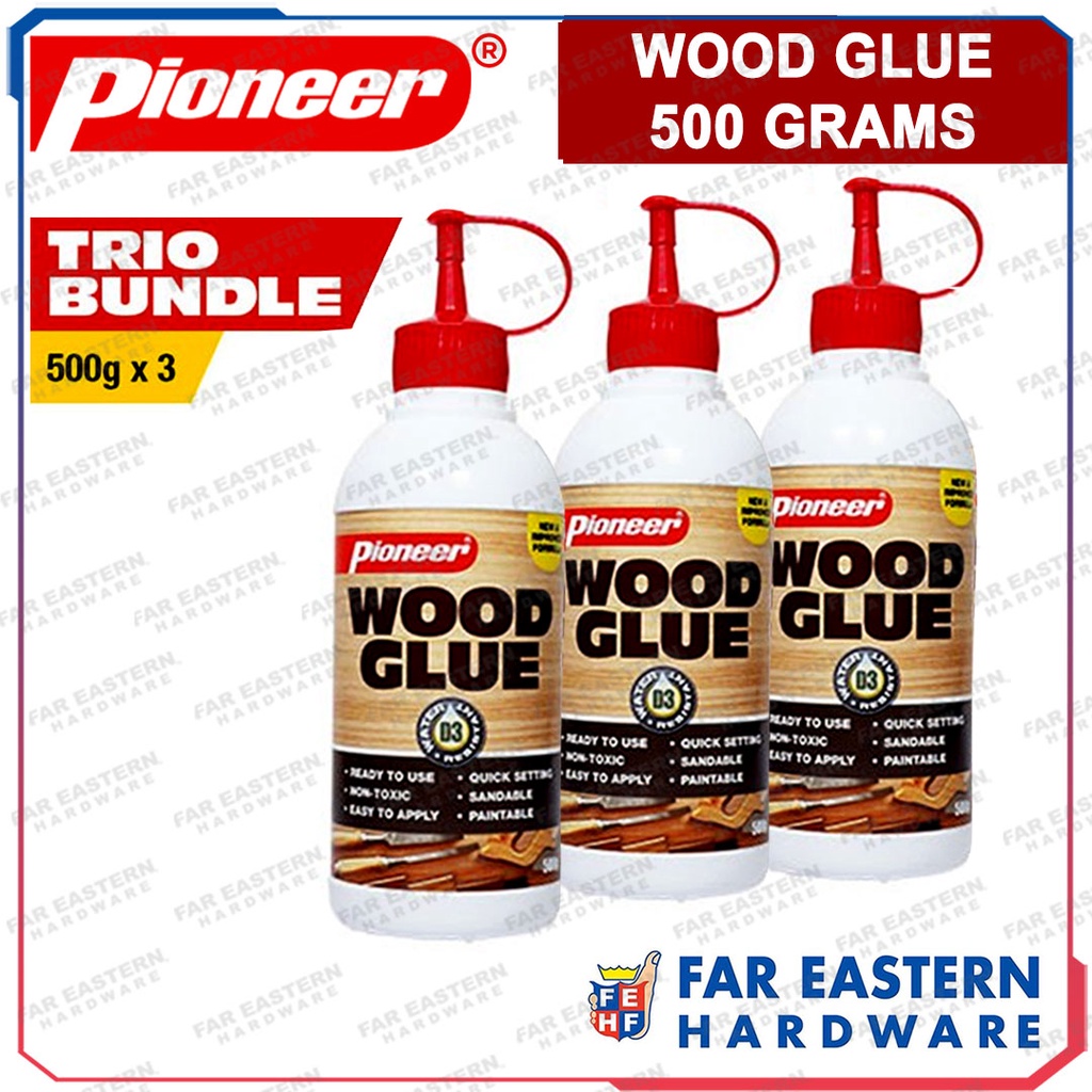 PIONEER Wood Glue 500g TRIO BUNDLE Shopee Philippines