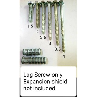 LAG SCREW 1/4, 5/16, 3/8, 1/2 | Shopee Philippines