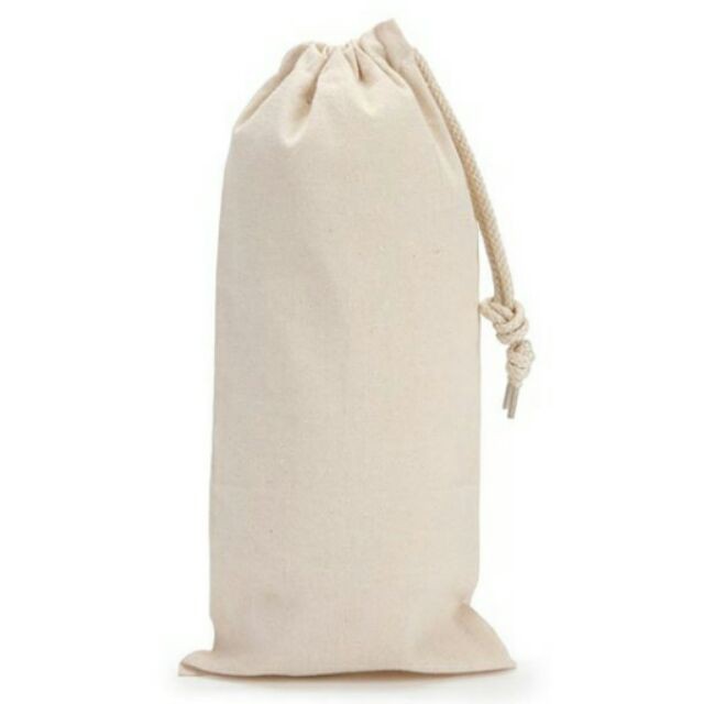 Plain Canvas Drawstring Wine Bag (7"x13") Shopee Philippines